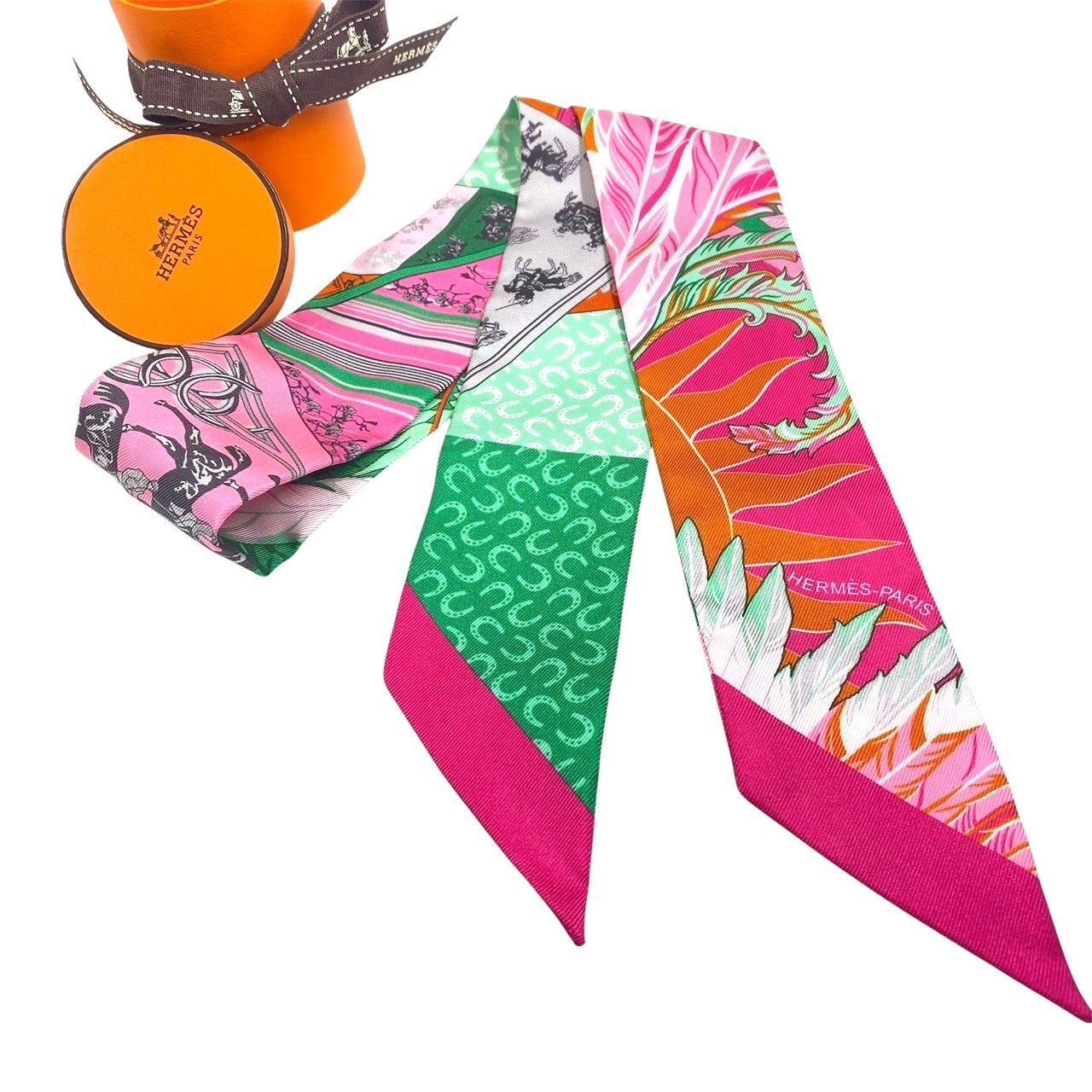 2409 HERMES エルメス ツイリー スカーフ 馬と不死鳥 美品 - メルカリ