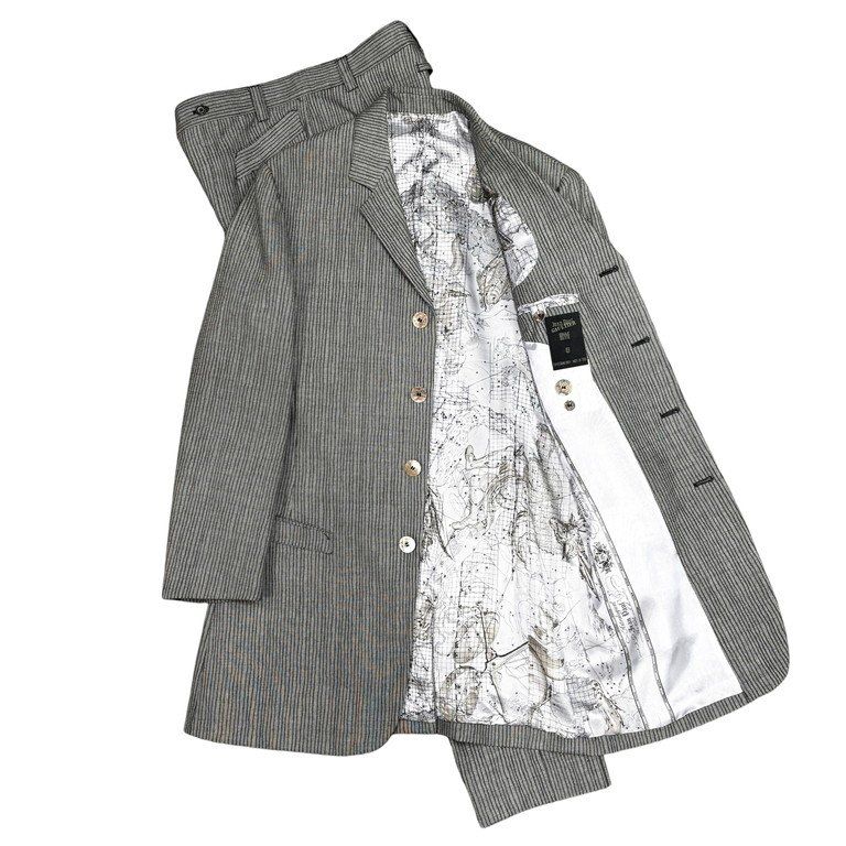 Jean Paul GAULTIER HOMME ストライプ星座裏地テーラードジャケット