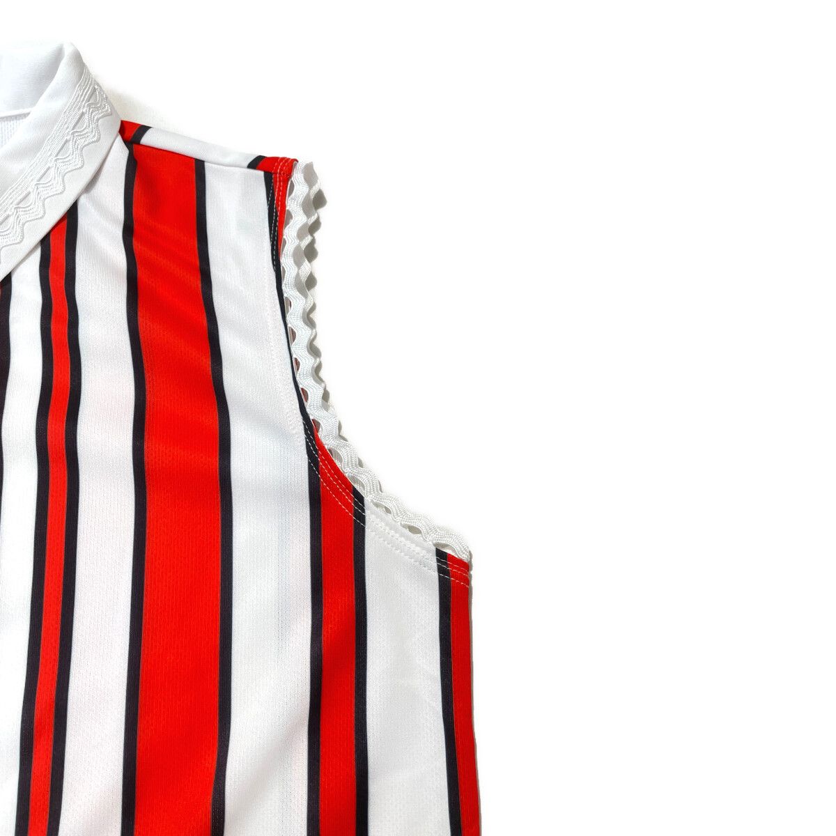 archivio - coco 未使用品 アルチビオ archivio レディース ノースリーブ 38(M) 白×オレンジ ポロシャツ ストライプ 未使用品 レディース アルチビオ archivio ノースリーブ 38(M