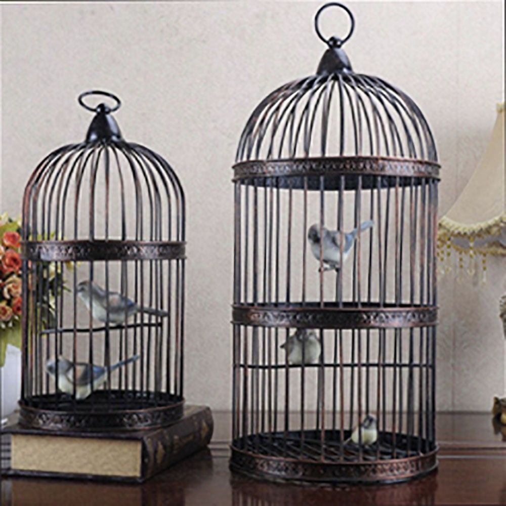 メジロ、ウグイス和鳥籠 竹製手作り