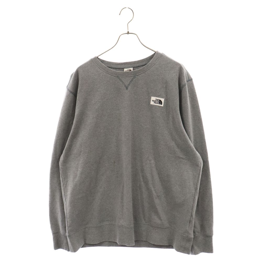 THE NORTH FACE (ザノースフェイス) ロゴパッチ クルーネック スウェットトレーナー グレー NF0A7WXH