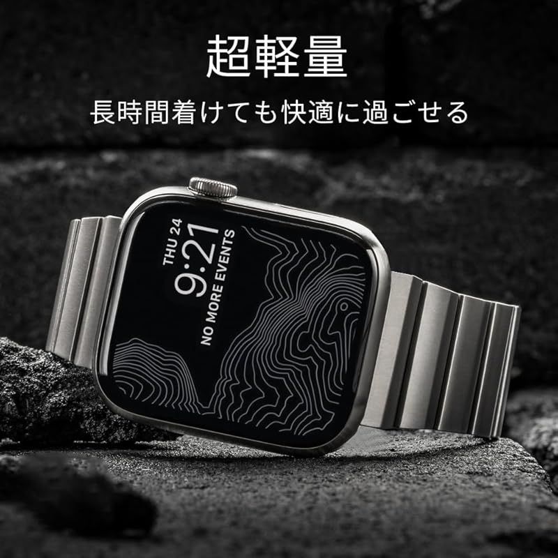 コンパチブル for apple watch バンド チタン製 マグネット式クラスプ 取り外しボタン 調整工具不要 軽量 丈夫 iWatch SE Series Ultra3 Ultra2 Ultra 10 9 8 7 6 5 4 3 2 1対応 1 WWW_OPDRERGINERDOGAN_COM