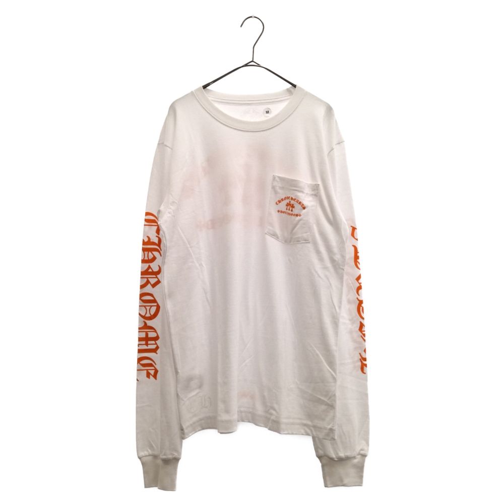 CHROME HEARTS (クロムハーツ) Orange Cemetery Cross LS Tee オレンジ