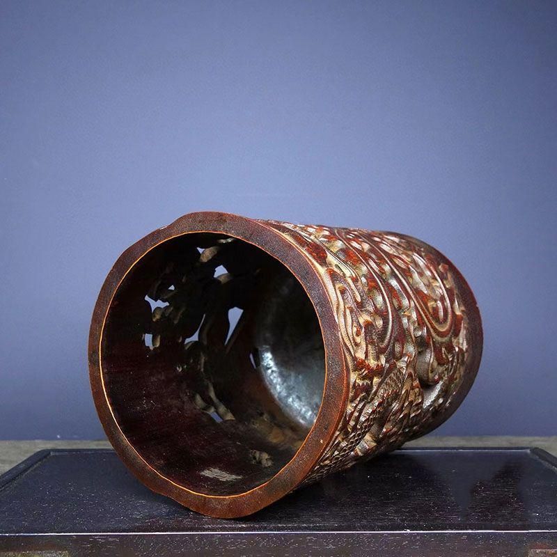 竹 彫り 龍鳳 筆箱 書道具 文房具 工芸品美術品 置物 竹 彫り 龍鳳 筆箱 書道具 文房具 工芸品美術品 置物 - メルカリ