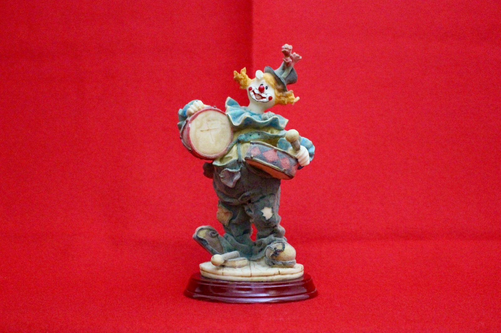 イタリア雑貨・ピエロコレクション【ハートのピエロ　ドラム】 イタリア雑貨・ピエロコレクション【ハートのピエロ ドラム