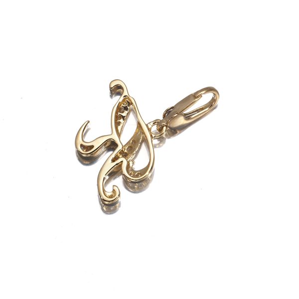 ゆきざき ペンダントトップ ダイヤ ダイヤモンド 0.04ct アルファプティ イニシャル K チャーム K18YG 177161 FORTGASGNV_COM_BR