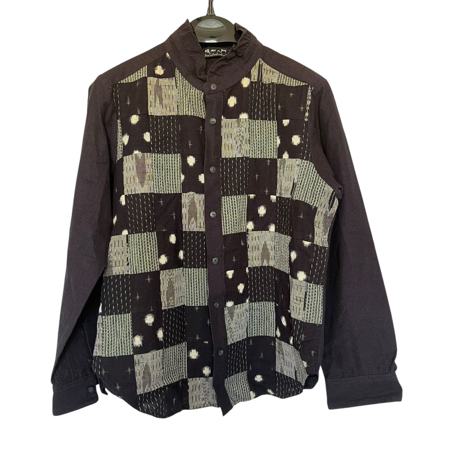 アップル様ご予約品　　　　　　　新品未使用☆儀右衛門 ギエモン シャツジャケット 楽天市場】儀右エ門 ギエモン 久留米絣 Aラインブラウス タ527 日本製