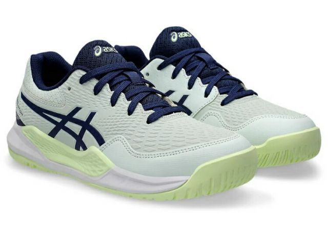 asics アシックス GEL-RESOLUTION 9 GS PALE MINT/BLUE EXPANSE 23.5 1044A067 301 | 靴 くつ スポーツ テニス テニスシューズ オールコート ジュニア ゲルレゾリューション9 安定性 キッズ専用