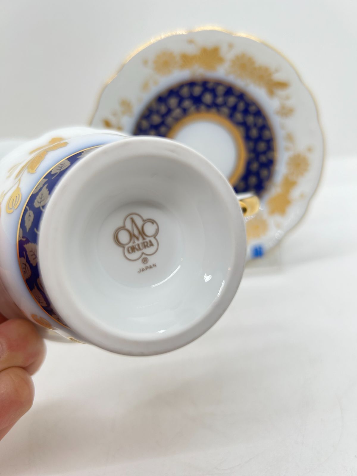 藍水 リンドウの花 カップとお皿のセット 波佐見焼 藍水 カップ&