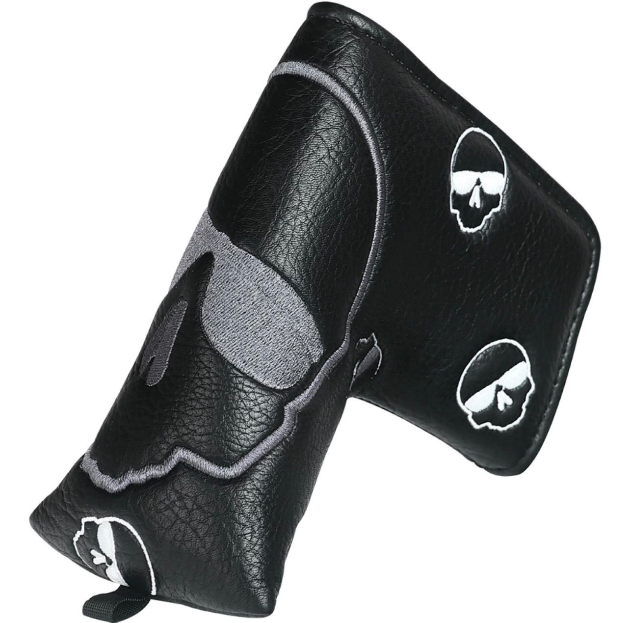 Craftsman　ゴルフクラブヘッドカバーパター用 ドクロキング柄 黒い合成皮革　かっこいい　オシャレ 8300002