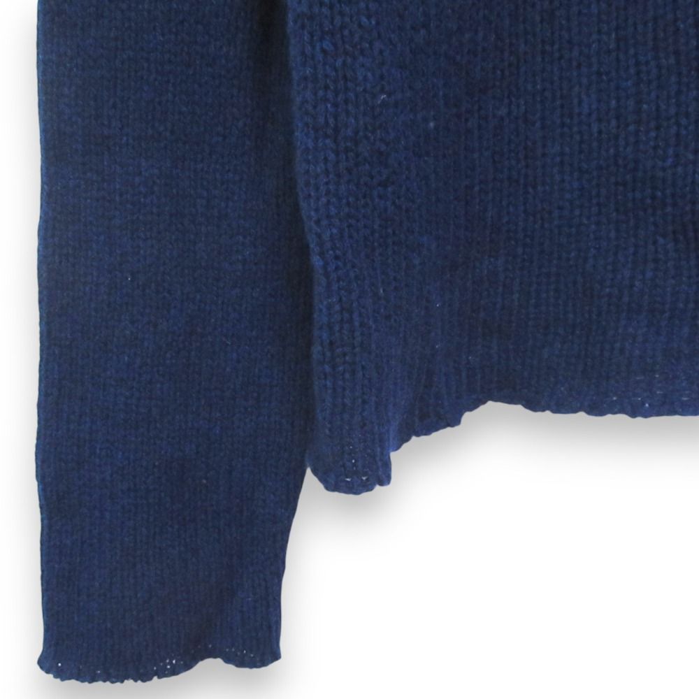 美品 humoresque ユーモレスク turtleneck ラムウール×カシミヤ タートルネック 長袖 ニット セーター サイズ38 ネイビー系 レディース 古着 中古 美品 humoresque ユーモレスク turtleneck ラムウール×カシミヤ