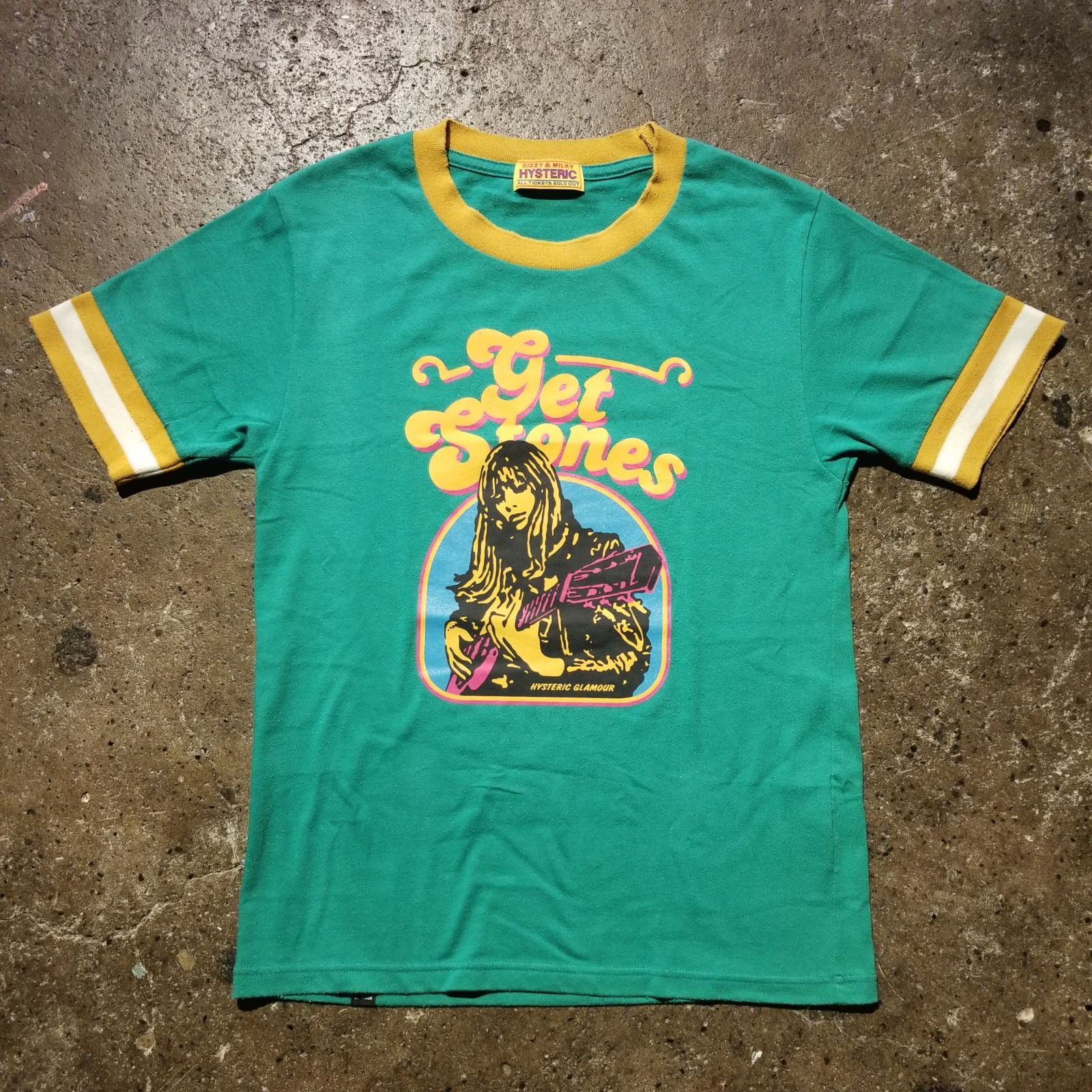 HYSTERIC GLAMOUR 24ss GET STONES Tシャツ F ヒステリックグラマー