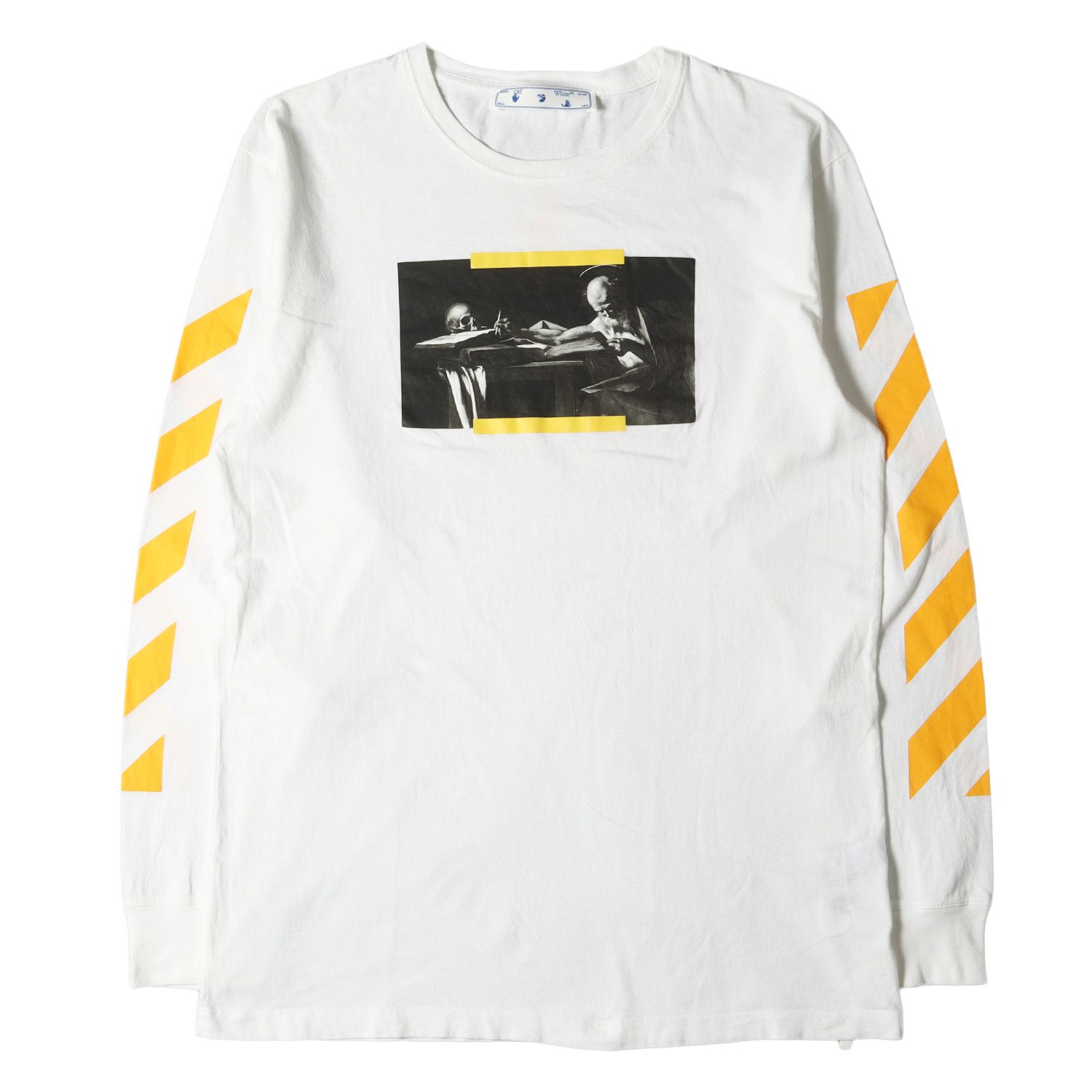 ★新品タグ付き★ off-white ロンT 21AW 絵画　長袖tシャツ XL OFF-WHITE オフホワイト Tシャツ サイズ:XXL 21AW 絵画