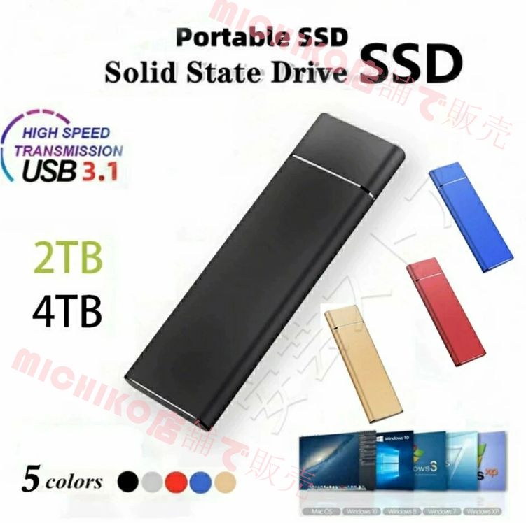 4TB ポータブルハードディスク 耐衝撃 ポータブルHDD 4TB USB3.1 Gen1 Transcend StoreJet