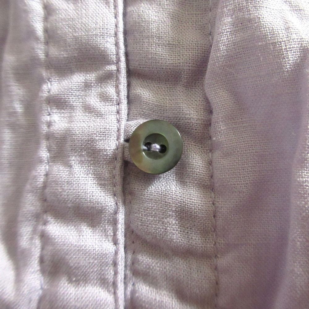 23SS nest Robe ネストローブ UpcycleLino リネン ブラウス 01232-1033 サイズF ライトパープル レディース 古着