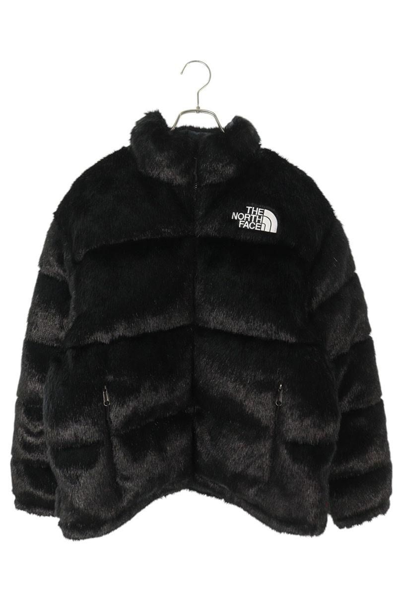 シュプリーム ×ノースフェイス THE NORTH FACE 20AW Faux Fur Nuptse Jacket フェイクファーヌプシダウンジャケット メンズ M