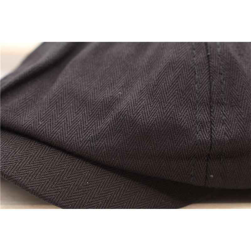 キャスケット帽子 カジュアル サイドアルファベット刺繍デザイン 綿 キャップ 帽子 56cm~58cm BK KJ4-1