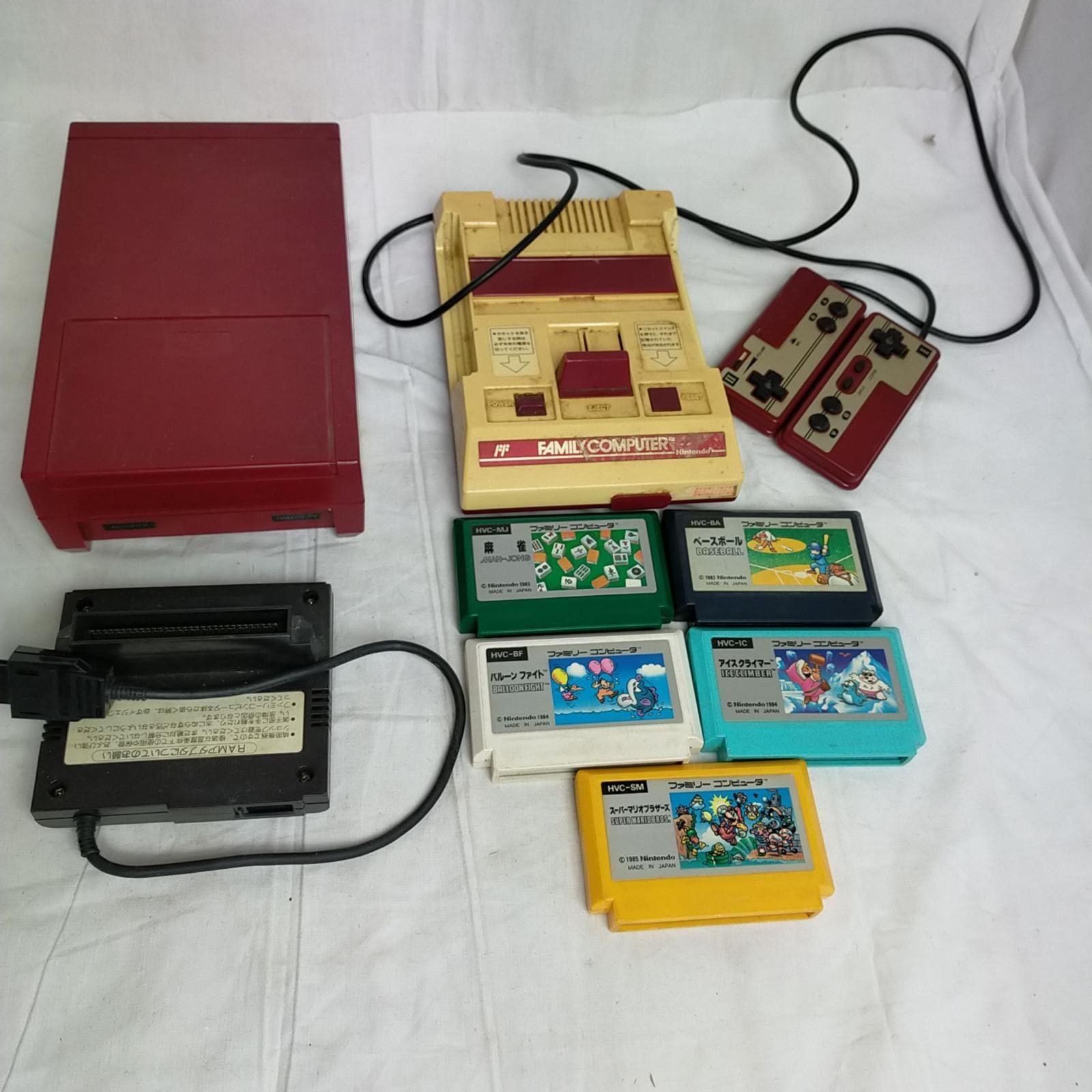 ニンテンドー 本体とディスクシステム ゲームソフトのセット 