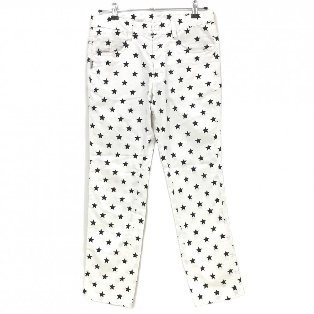 ジャックバニー　白パンツ　星柄 Jack Bunny!! 【美品】ジャックバニー パンツ 黒×白 星柄 スター