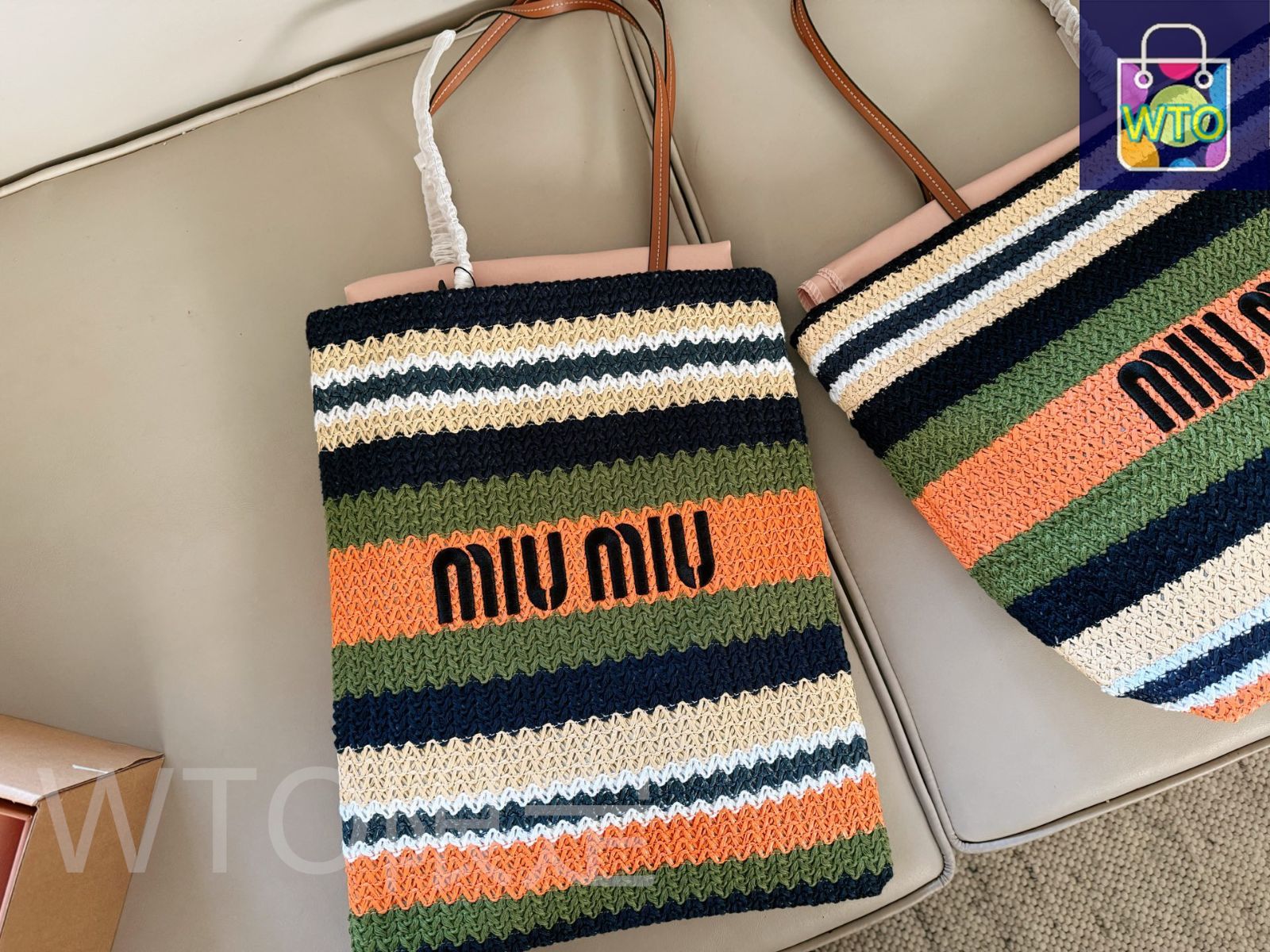 ◯関税送料込み ミュウミュウ かぎ針編みトートバッグ 今日特価】Miu Miu ミュウミュウ 鉤針編みトートバッグ カラー