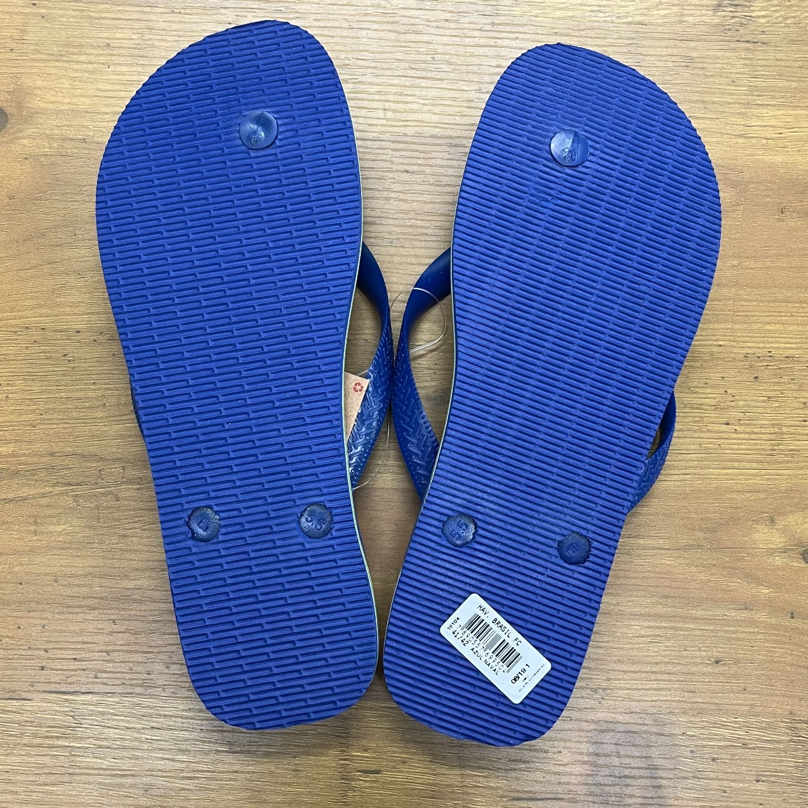未使用品] havaianas ハワイアナス ブラジルロゴ ブルー ビーチ 