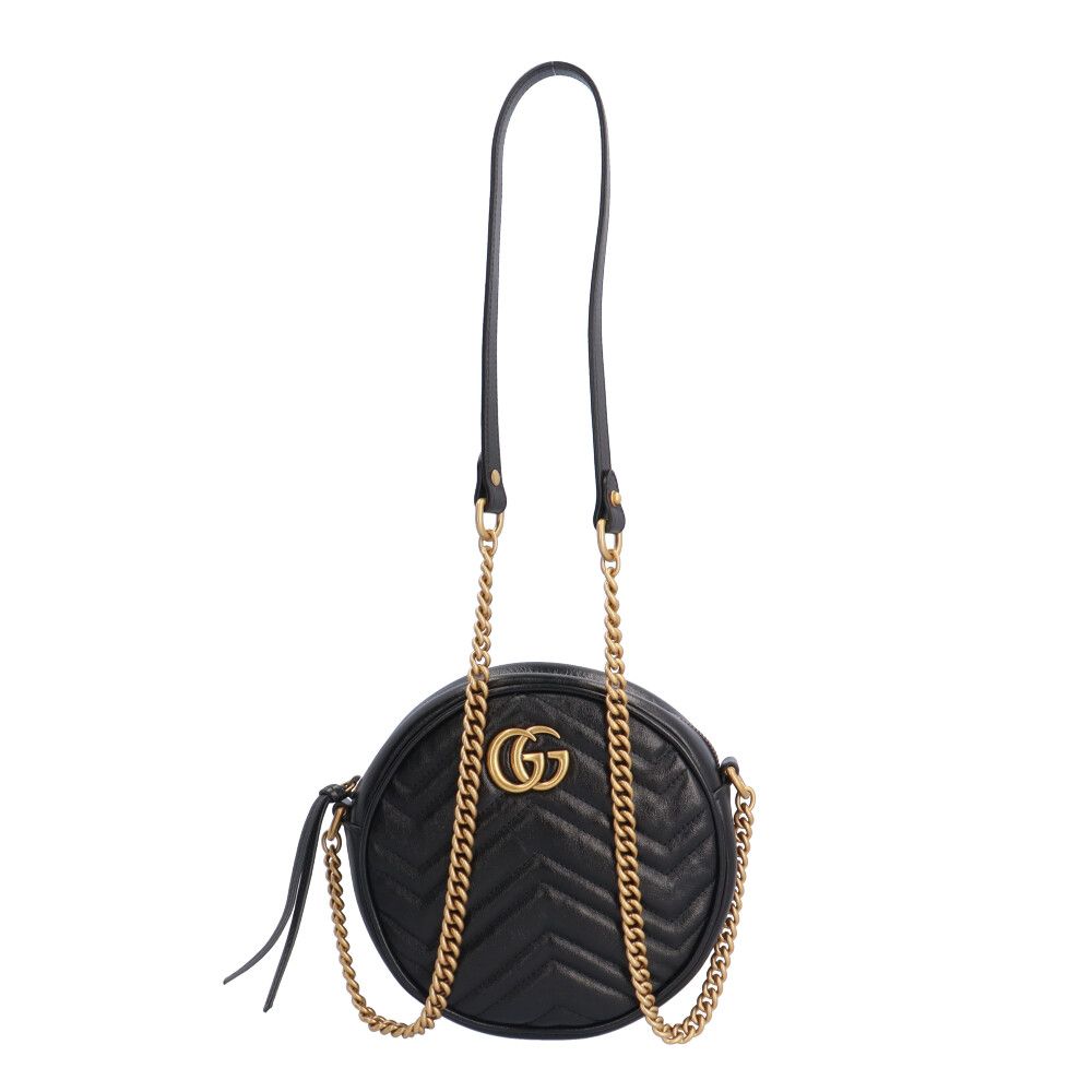 GUCCI 550154チェーンショルダーバッグGGマーモントブラック