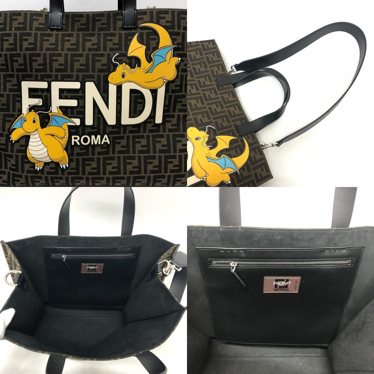 FENDI フェンディ トートバッグ ポケモン カイリュー キャンバス