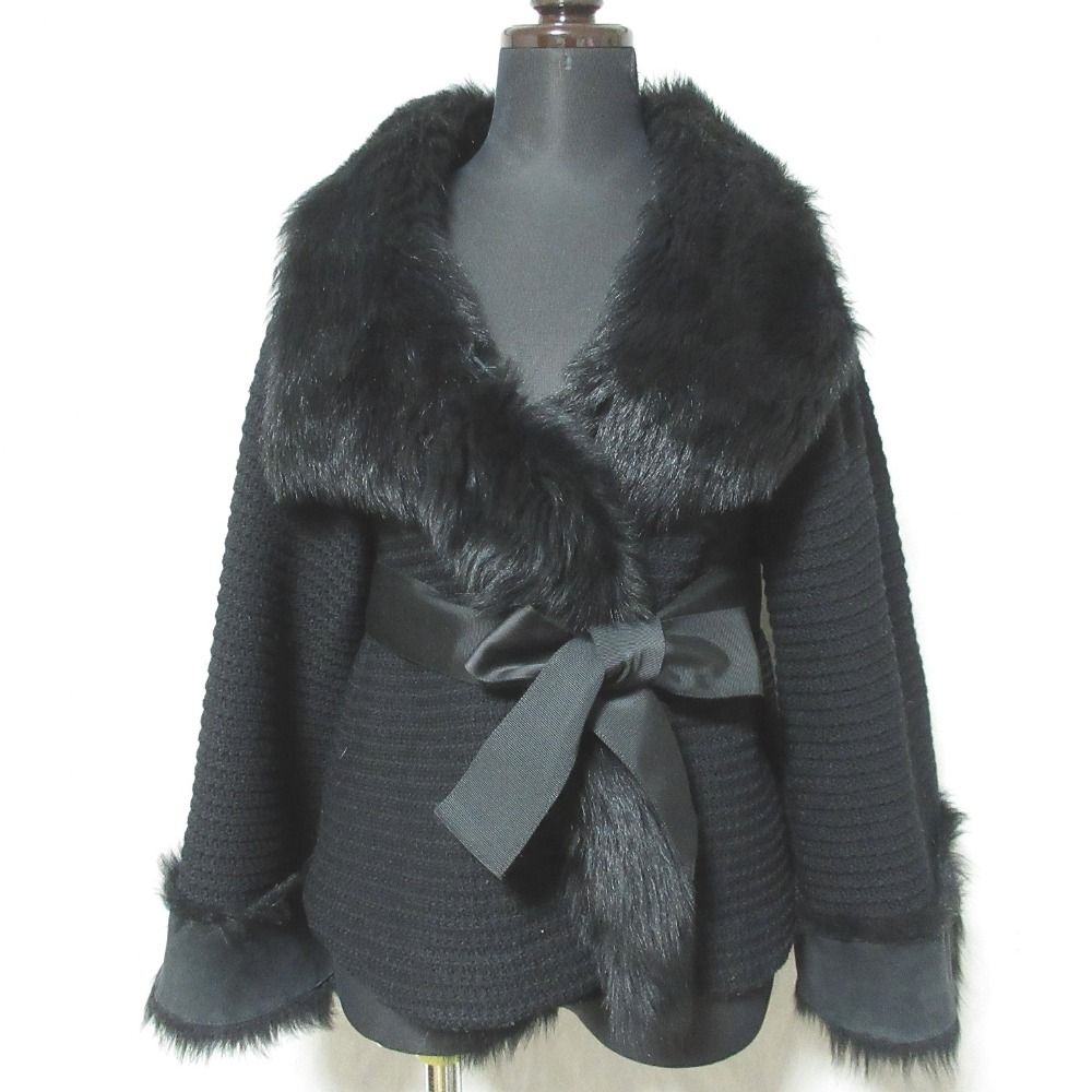 良品 TO BE CHIC トゥービーシック ファー ニットコート UDF15