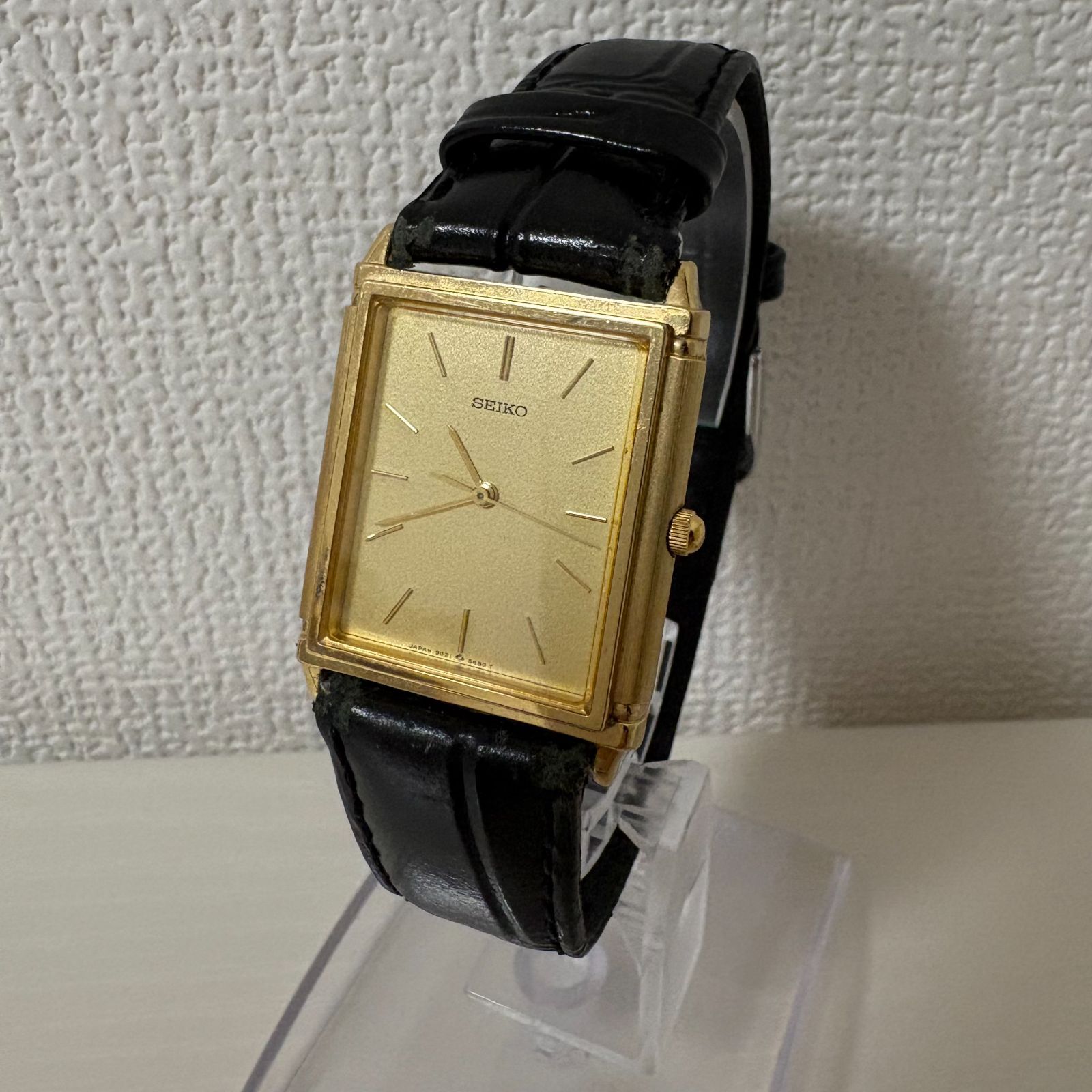 稼動 腕時計　 SEIKO DOLCE セイコー　ゴールド　新品ベルト　E35 SEIKO セイコー 9012-5300 腕時計 ゴールド クォーツ 稼働品