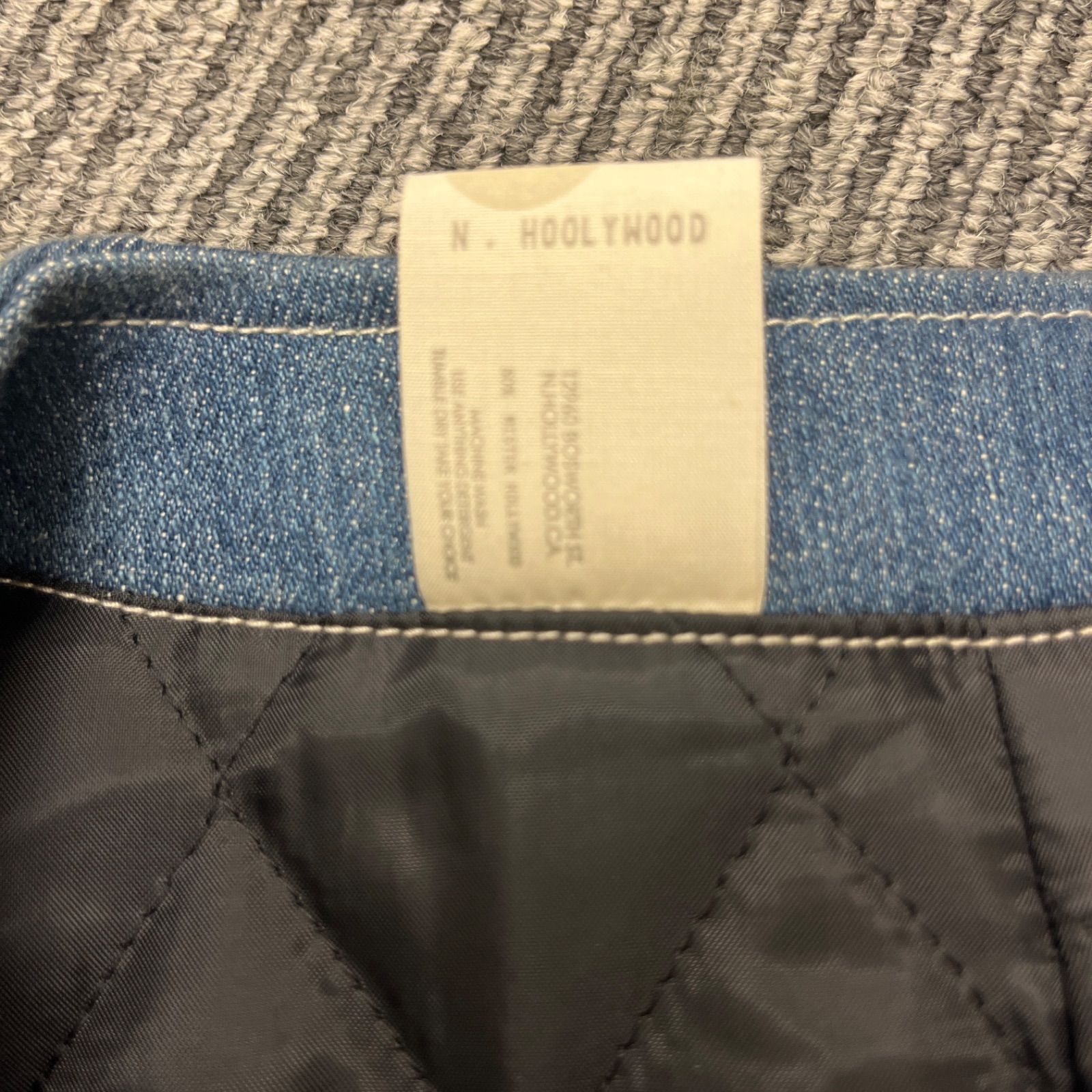 DIESEL デニムジャケット ベルトマジックテープ調節ノーカラー中古美品  