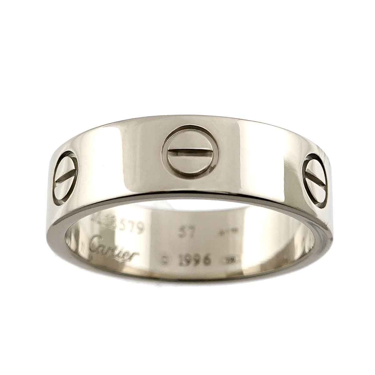 カルティエ　ラブリング カルティエ Cartier ラブ #57 リング K18 WG ホワイトゴールド