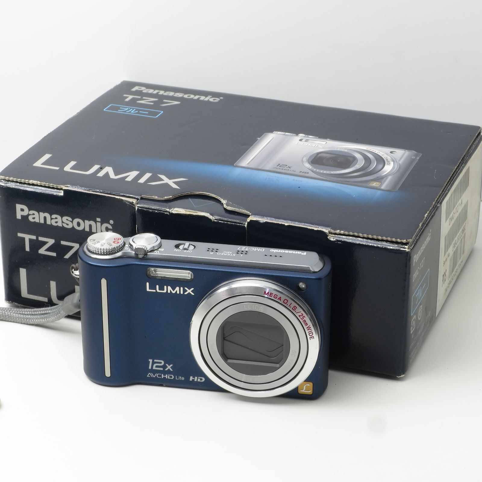 パナソニック DMC-TZ7 ブルー デジタルカメラ LUMIX1010万画素 光学12