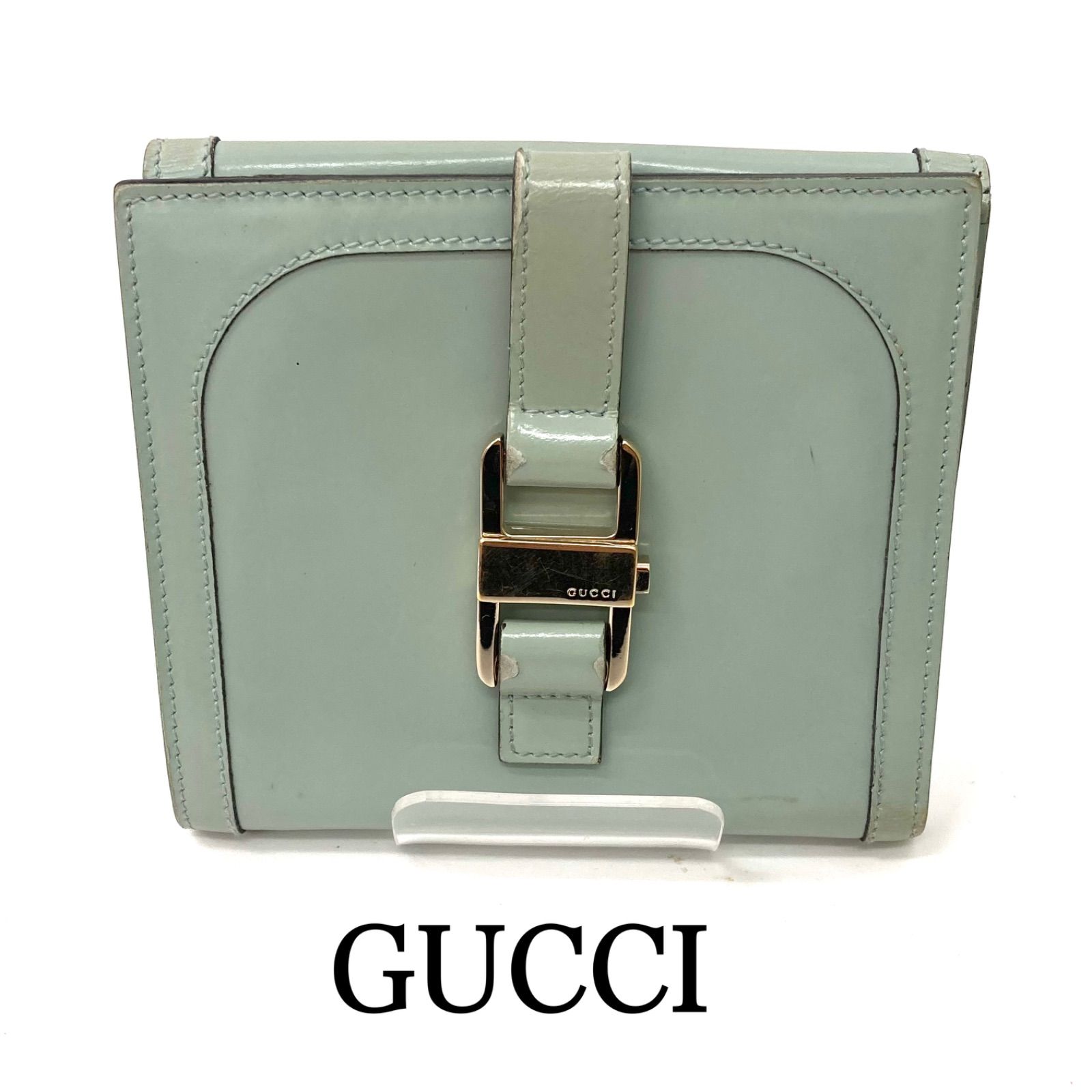 最終値下げ！【GUCCI】グッチ 折り財布 ブルー系 コンパクト コイン 