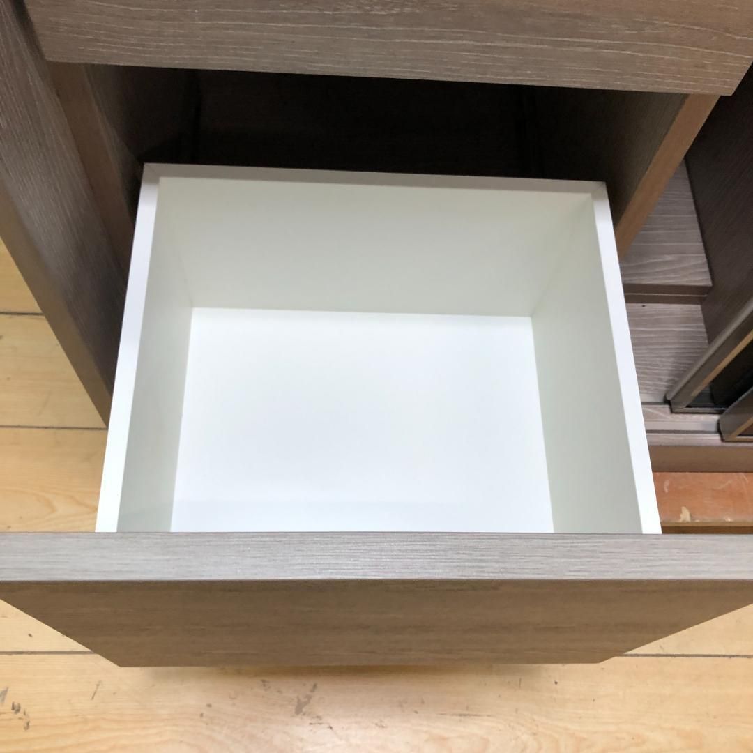 スモークガラス扉 引き出し付き