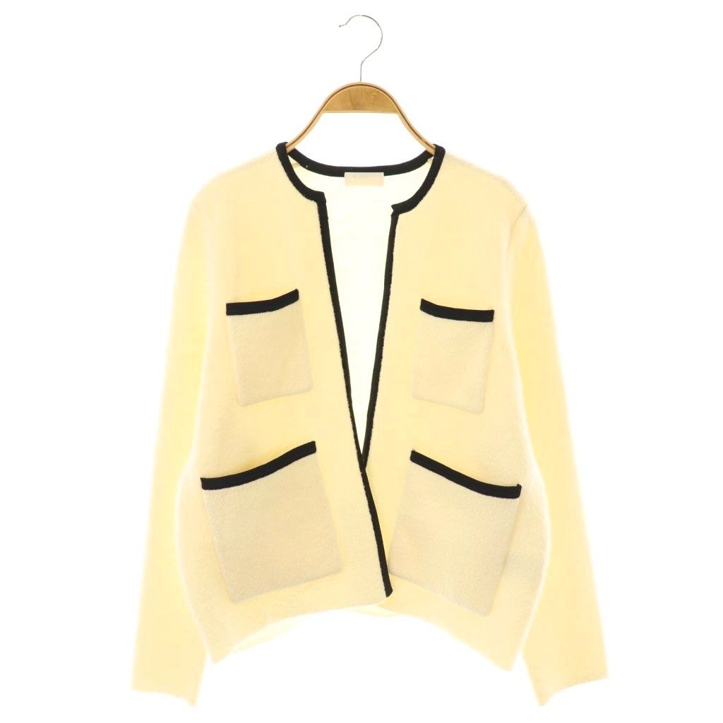 Ballsey ウールナイロンブークレー フロントオープンカーディガン