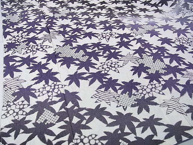 平和屋本店□極上 十日町 名門 滝泰謹製 訪問着 絞り 楓文 反端付き