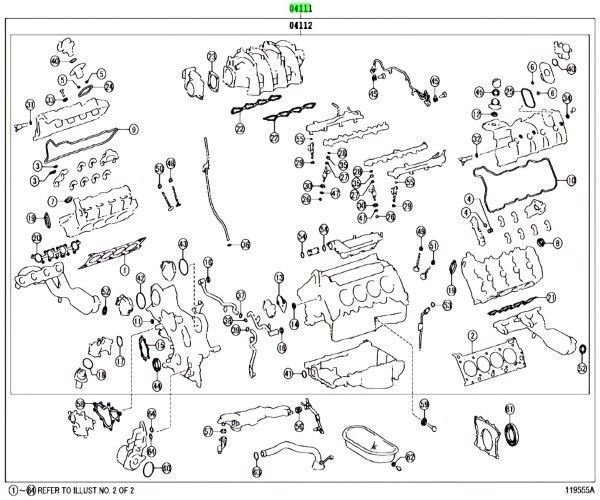 トヨタ 純正 レクサス RC F GS F エンジンオーバホール ガスケットキット Gasket Kit Engine Overhaul TOYOTA LEXUS Genuine JDM