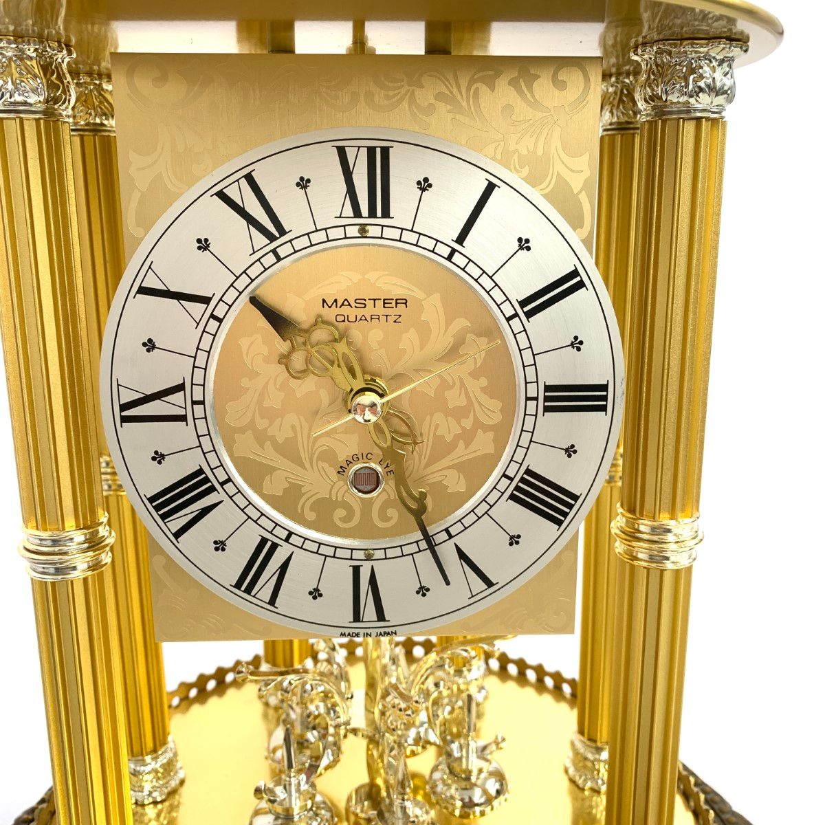 MASTER QUARTZ 振り子 ゴールド 置き時計 マスタークオーツ 昭和レトロ