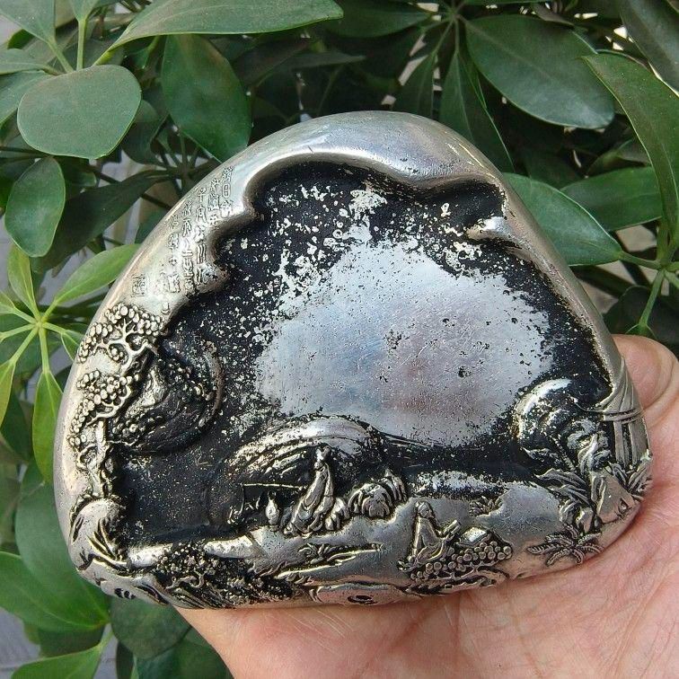 の葉筆洗 硯台 鉄製 文房四宝 書道具 禅意 装飾品 工芸品 置物 筆洗