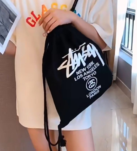 新品未使用 STUSSY ステューシー ナップサック リュック ブラック 男女兼用