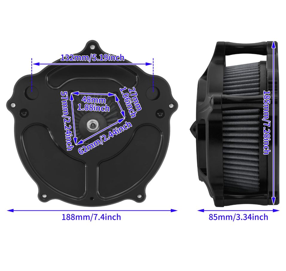 【グランドopen】 RSD ハーレー スポーツスターXL 1991-2017 エアクリーナー エアフィルター ハーレー ダビットソン ブルー