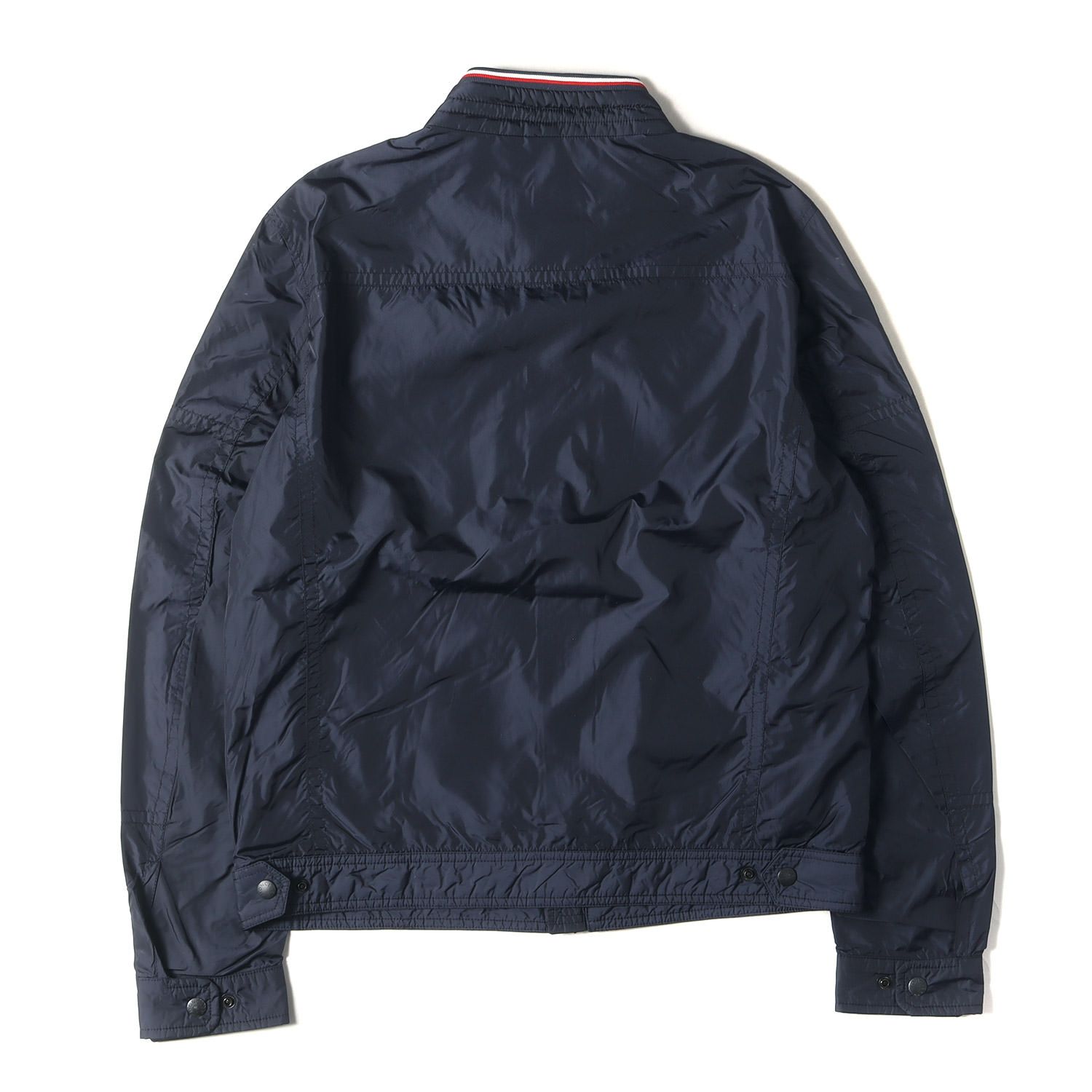 MONCLER モンクレール ジャケット サイズ:3(L) スタンドカラー ナイロン ダブルジップ ブルゾン LEVENS GIUBBOTTO  シングル ライダースジャケット ダークネイビー 紺 アウター【メンズ】