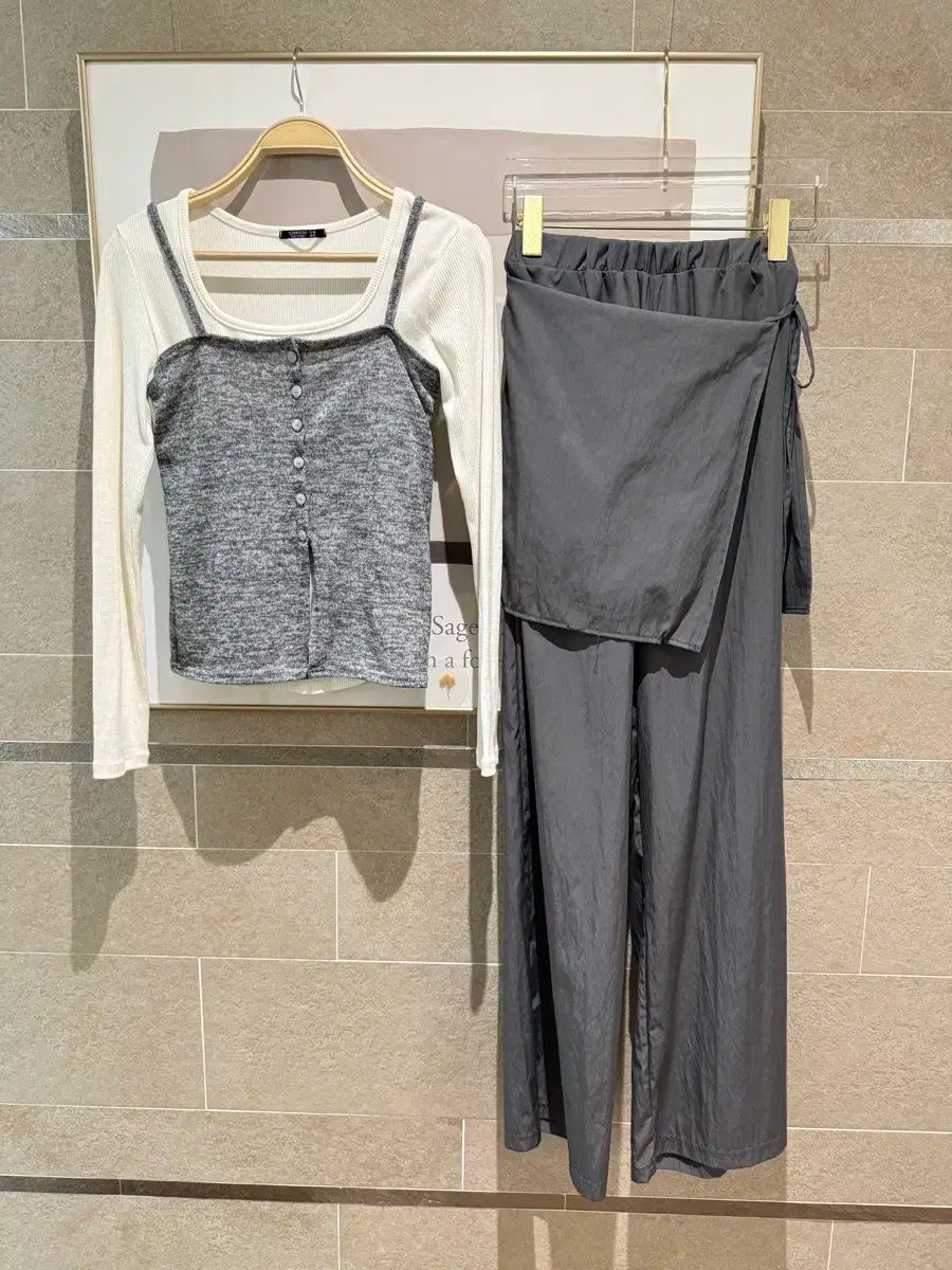 AMOMENTO ウール トラウザー AMOMENTO ウールブレンド ワイド