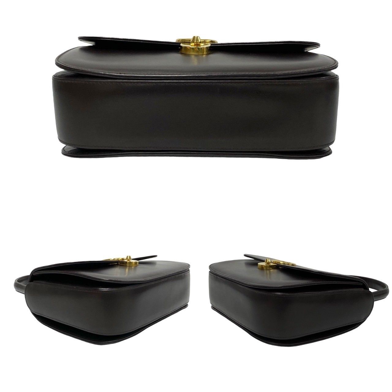 極 美品 GUCCI グッチ オールドグッチ ビンテージ GG ロゴ 金具 カーフ 