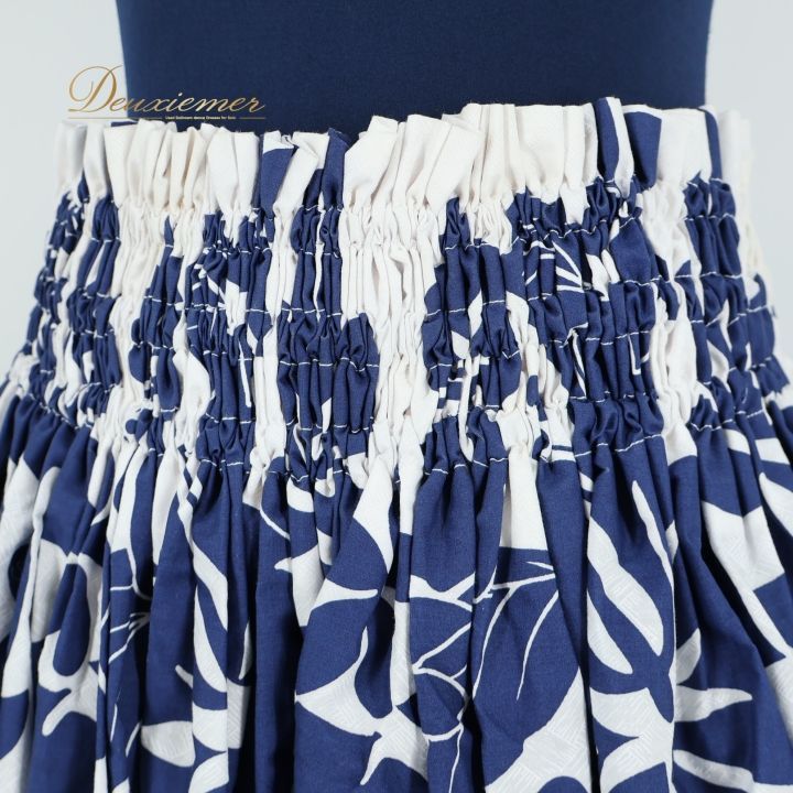 Tahiti Imports パウスカート ブルーに白の花柄 タヒチインポーツ