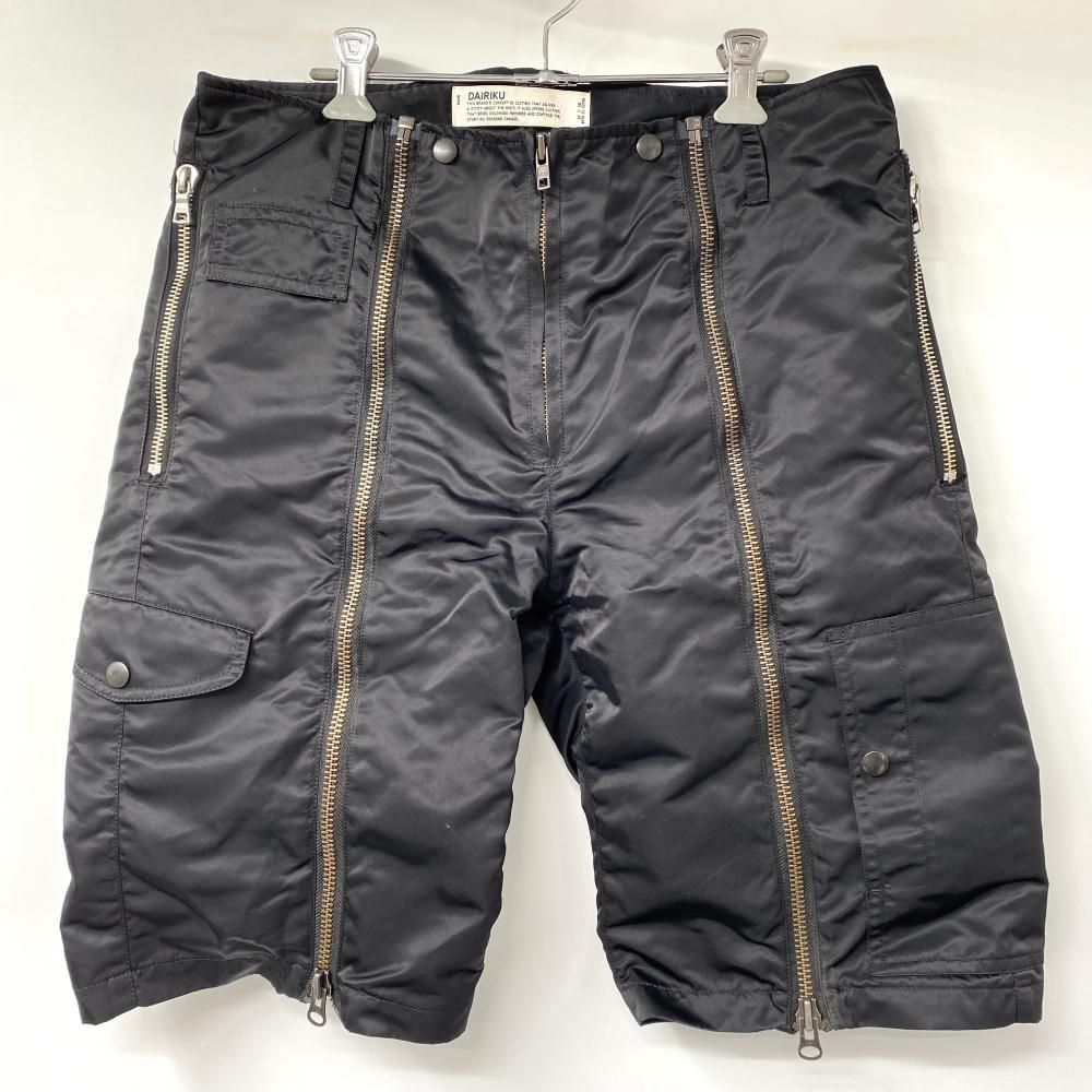 パンツ DAIRIKU 24AW Half Nylon Pants BLK/L 中古】DAIRIKU 24AW Half Nylon Pants サイズM 24AW NY-3 ブラック