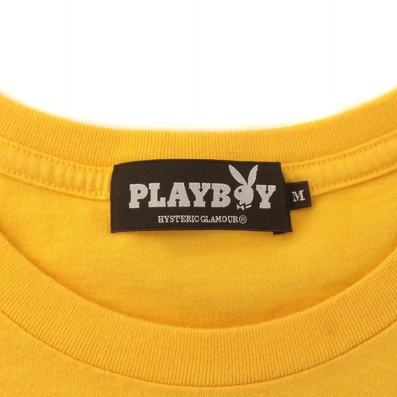 ヒステリックグラマー HYSTERIC GLAMOUR × PLAY BOY プレイボーイ Tシャツ カットソー 半袖 ガール フォトプリント  クルーネック M 黄 イエロー 12183CT04 /IR □GY18 - メルカリ