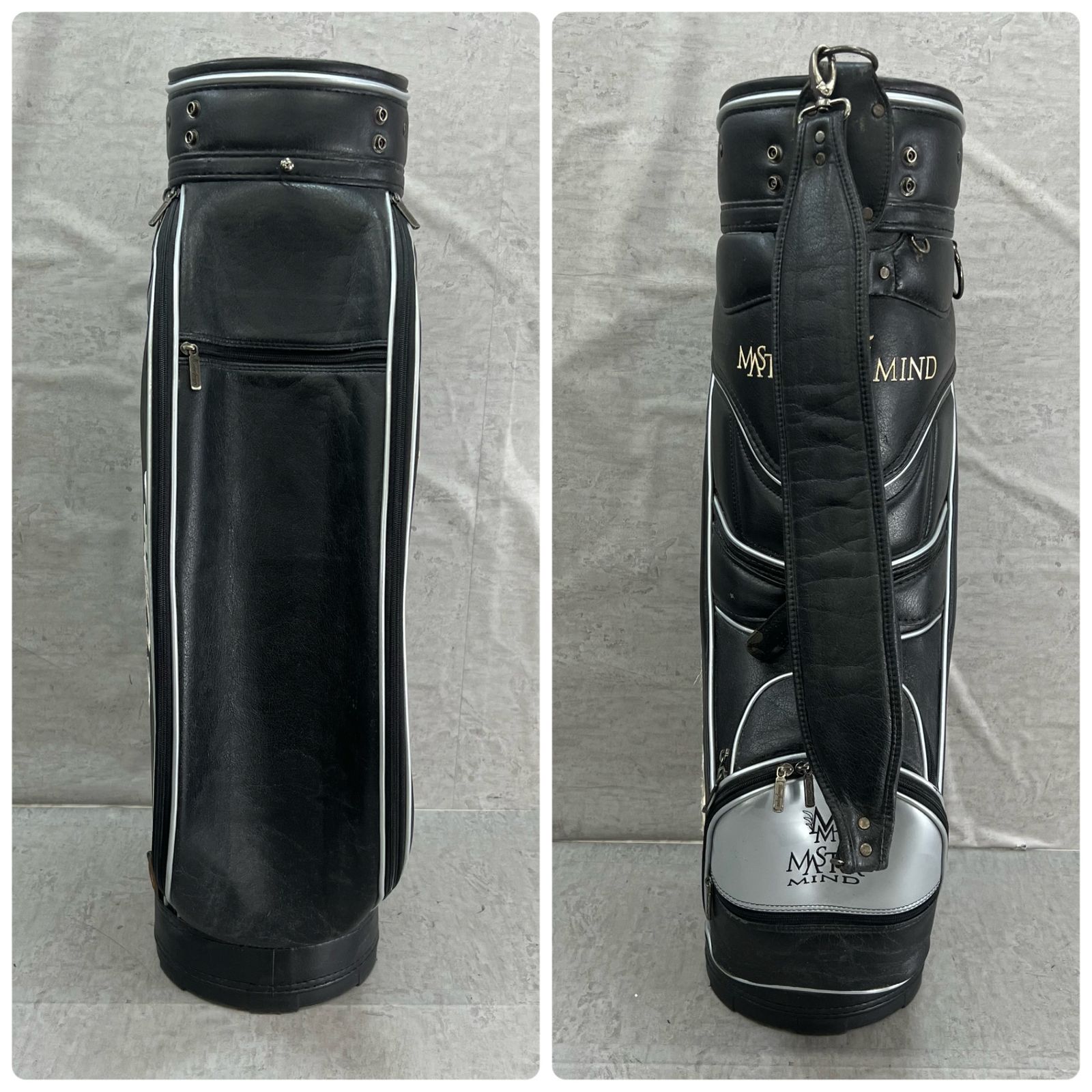 マグレガー　ゴルフ用　キャディバッグ　カート式　レザー　MacGregor マグレガー ゴルフ用 キャディバッグ カート式 レザー バック