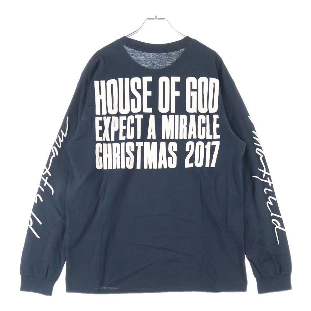 FEAR OF GOD (フィアオブゴッド) 17AW × MAX FIELD マックスフィールド 限定プリントロングスリーブカットソー Tシャツ ブラック