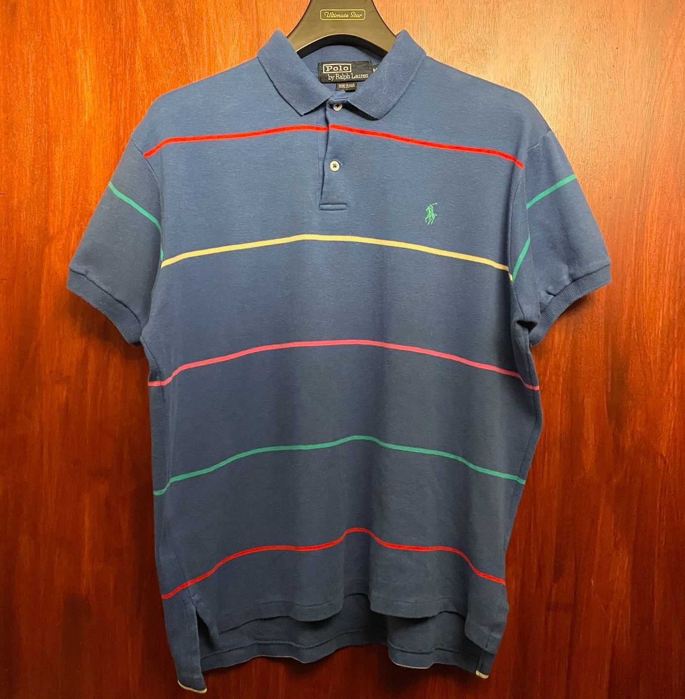 レア MADE IN USA製 Polo by Ralph Lauren ボーダー柄 半袖ニット 